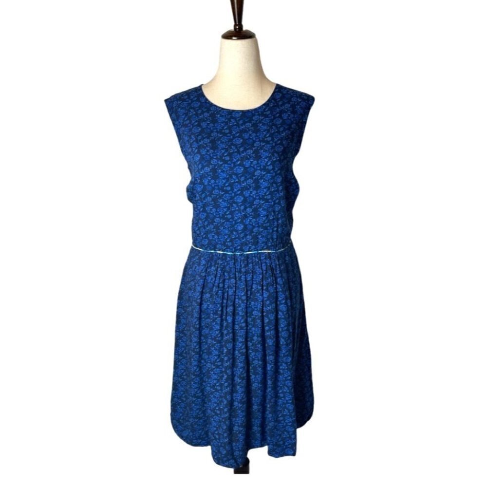 Matilda Jane Royal Blue Violets Are Blue Floral Print Sleeveless Dress Size‎ 10